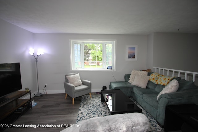 3231 Stonewood Dr, Lansing, MI 48912 - living room featuring wood finished floors and baseboards