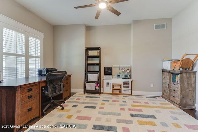 6075 Sacramento Way E, Lansing, MI 48823 - office space featuring a ceiling fan and baseboards