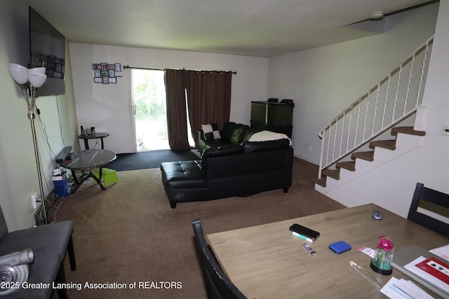 3700-3702 Malibu Dr, Lansing, MI 48911 - living room with stairway