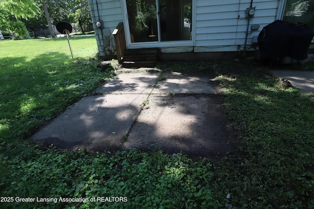 3700-3702 Malibu Dr, Lansing, MI 48911 - view of patio / terrace with entry steps and area for grilling