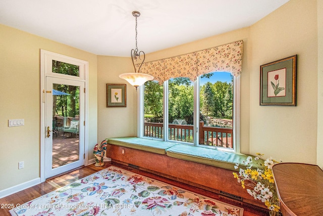 10696 W Clark Rd, Eagle, MI 48822 - sitting room featuring baseboards and wood finished floors