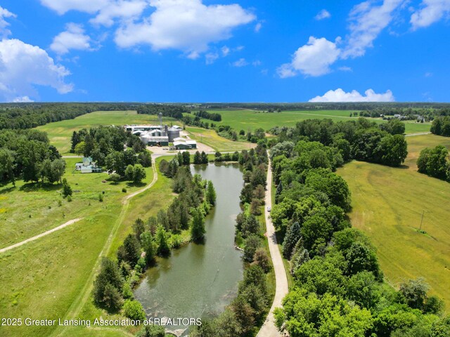 10696 W Clark Rd, Eagle, MI 48822 - aerial view of sparsely populated area with a nearby body of water