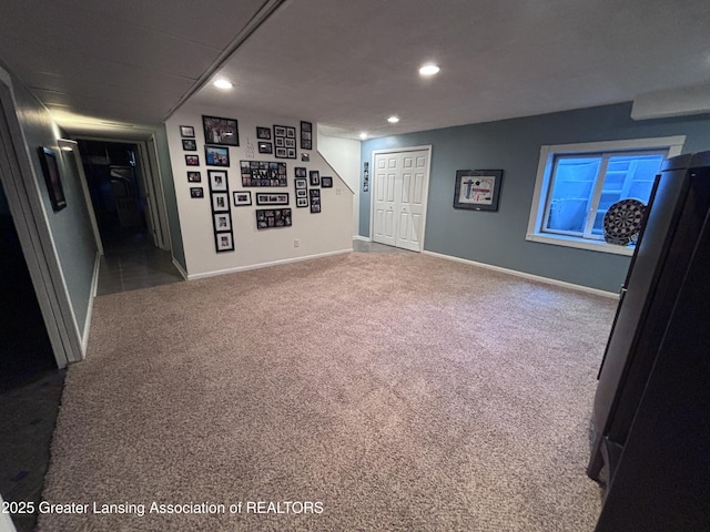 2665 Allium Dr, Holt, MI 48842 - finished basement featuring carpet flooring and recessed lighting