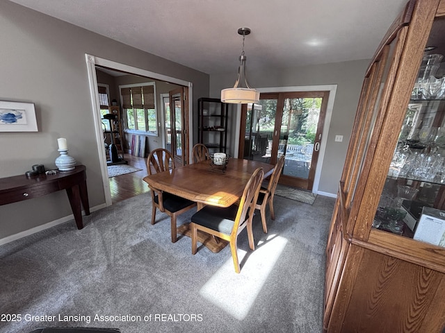2665 Allium Dr, Holt, MI 48842 - dining space with french doors, carpet, and plenty of natural light
