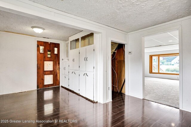 321 Lamb St, Perry, MI 48872 - foyer entrance featuring a textured ceiling and wood finished floors