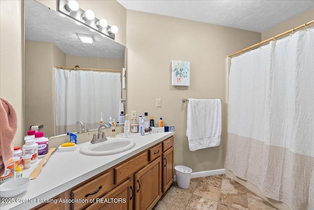527 Day Rd, Owosso, MI 48867 - full bathroom with vanity and a shower with curtain