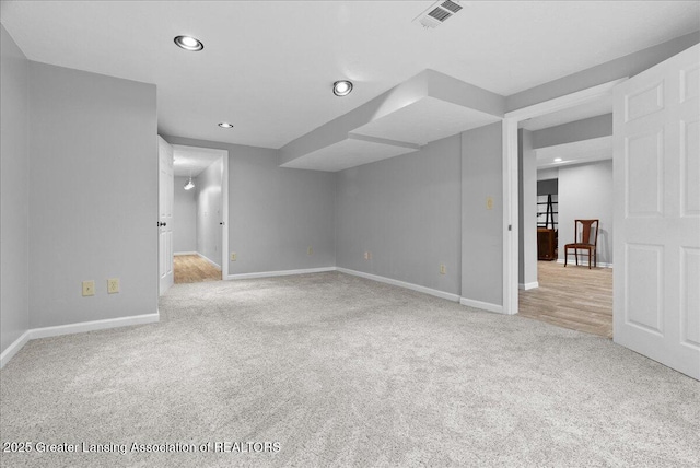 527 Day Rd, Owosso, MI 48867 - carpeted spare room with recessed lighting and baseboards