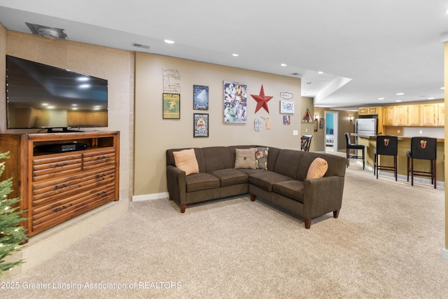 14747 Forest Hill Rd, Grand Ledge, MI 48837 - living area with light carpet and recessed lighting