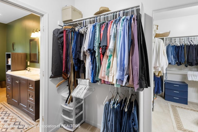 14747 Forest Hill Rd, Grand Ledge, MI 48837 - walk in closet featuring a sink