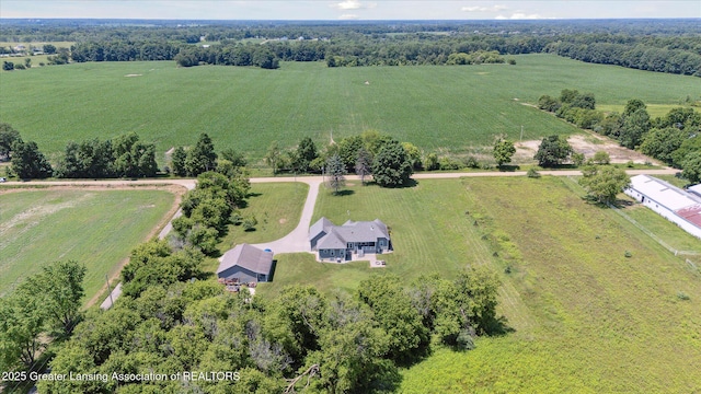 14747 Forest Hill Rd, Grand Ledge, MI 48837 - aerial view of sparsely populated area with extensive farmland