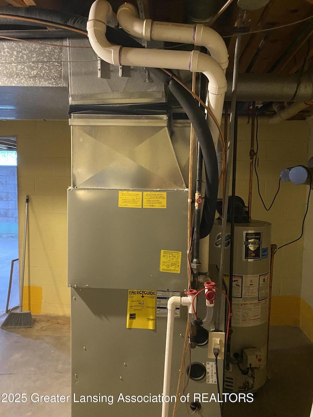 3931 Berry Ridge Dr, Holt, MI 48842 - utilities featuring water heater and heating unit