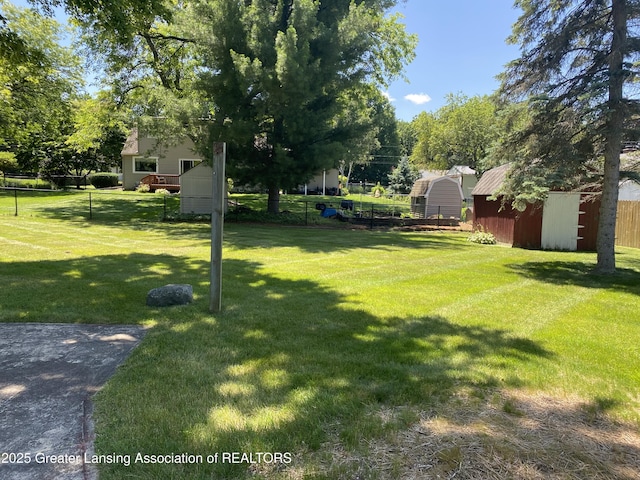 3931 Berry Ridge Dr, Holt, MI 48842 - view of yard featuring a storage shed