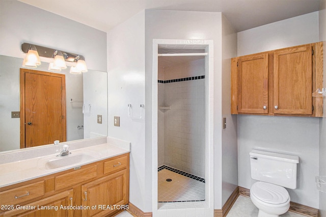 6875 W Howe Rd, Dewitt, MI 48820 - bathroom with vanity and a stall shower
