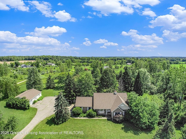 6875 W Howe Rd, Dewitt, MI 48820 - aerial view of property and surrounding area featuring a forest