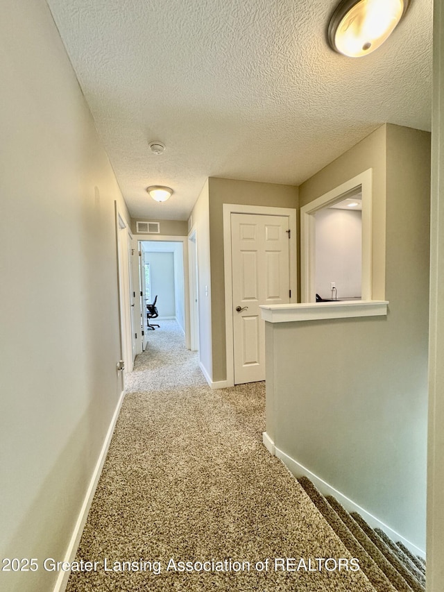 4314 Ringneck Ln, Holt, MI 48842 - hallway with carpet floors and a textured ceiling