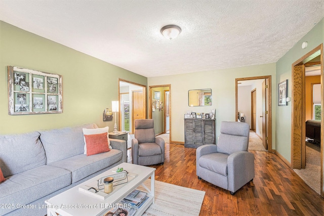 112 Ferry St, Corunna, MI 48817 - living room with wood finished floors and a textured ceiling