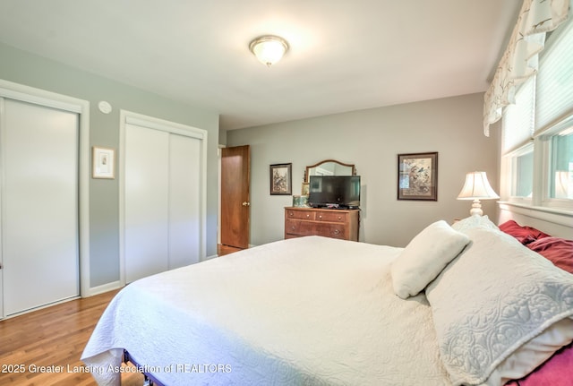 4451 Greenwood Dr, Okemos, MI 48864 - bedroom featuring wood finished floors and multiple closets