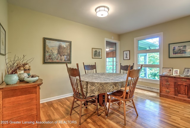 4451 Greenwood Dr, Okemos, MI 48864 - dining area featuring wood finished floors and baseboards