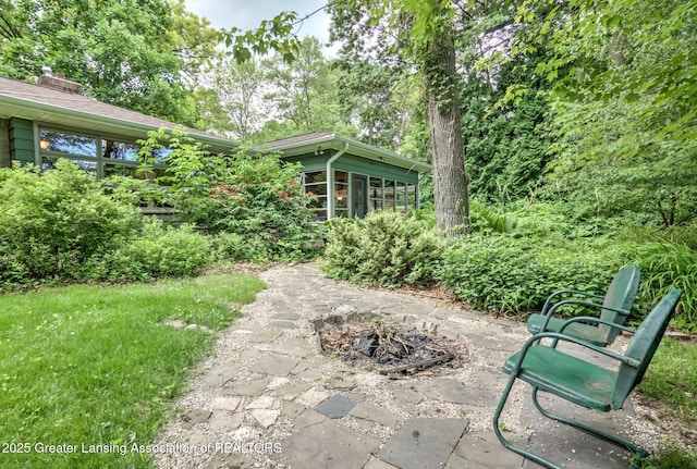 4451 Greenwood Dr, Okemos, MI 48864 - view of yard featuring a patio area