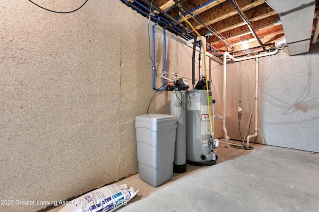 330 Vansickle Dr Unit 31, Charlotte, MI 48813 - unfinished basement with water heater and a water softener