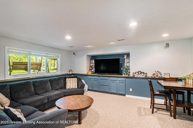26 Aviemore Dr, Mason, MI 48854 - living room featuring recessed lighting and carpet
