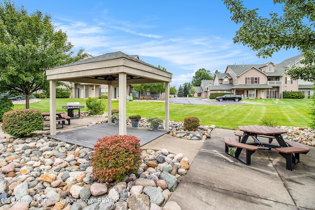 3706 Flying Gulch Dr, Holt, MI 48842 - view of patio with a gazebo