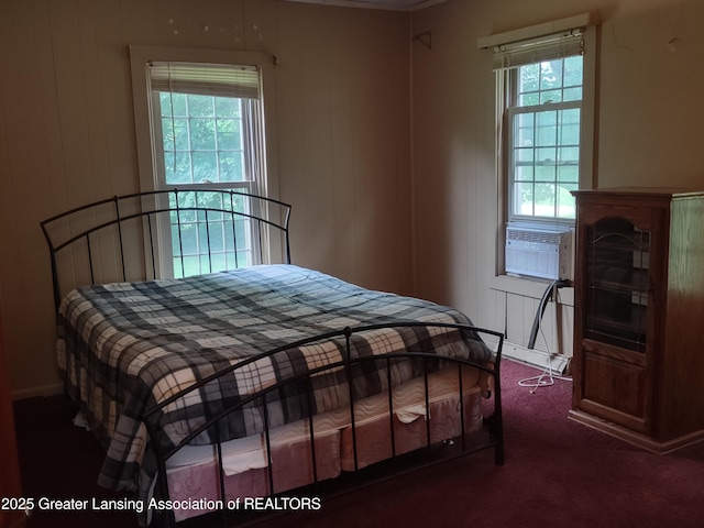 16711 Stark Rd, Springport, MI 49284 - carpeted bedroom with multiple windows and cooling unit