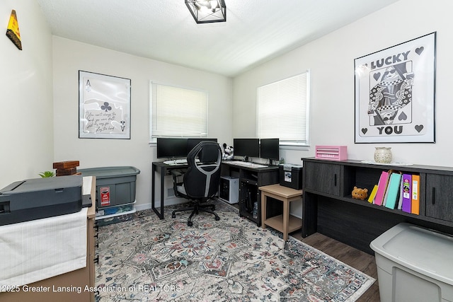 2818 Almar Ln, Lansing, MI 48910 - home office with wood finished floors