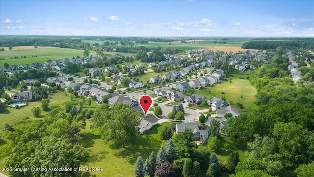 3537 Winborn Dr, Dewitt, MI 48820 - aerial view of property's location with nearby suburban area