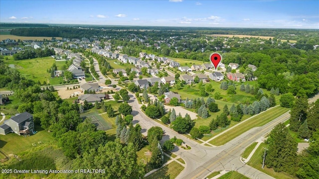 3537 Winborn Dr, Dewitt, MI 48820 - aerial view of property and surrounding area featuring nearby suburban area
