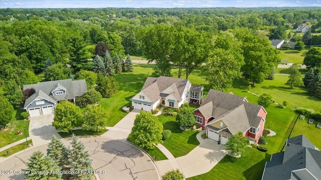 3537 Winborn Dr, Dewitt, MI 48820 - aerial perspective of suburban area with a forest