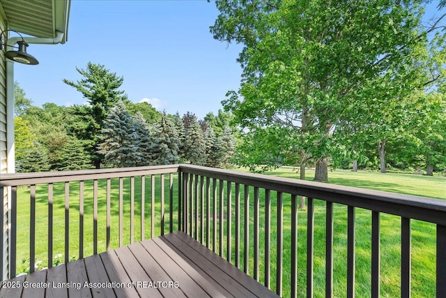 3537 Winborn Dr, Dewitt, MI 48820 - wooden terrace with a yard