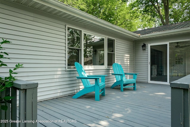 1337 Shepard St, Crystal, MI 48818 - view of wooden deck