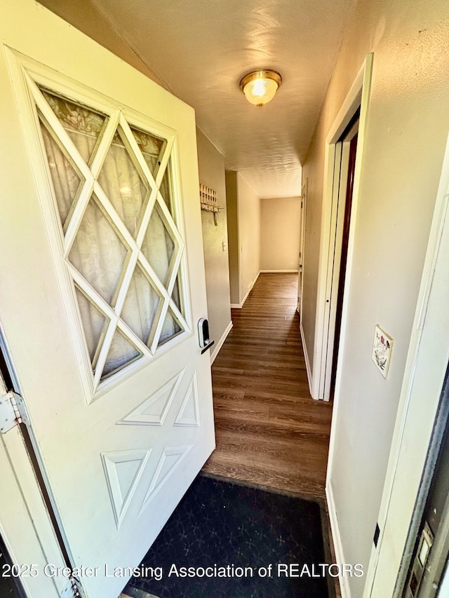 1214 Otto Rd Unit R1, Charlotte, MI 48813 - hall featuring baseboards and dark wood-style floors