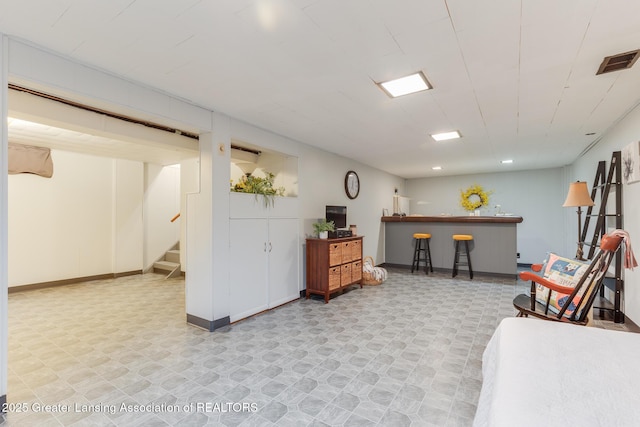 1220 Seymour St, Grand Ledge, MI 48837 - finished basement with stairway and baseboards