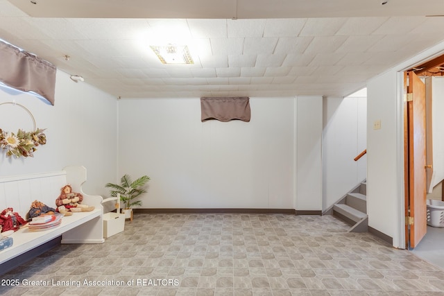 1220 Seymour St, Grand Ledge, MI 48837 - finished below grade area with light flooring and stairs
