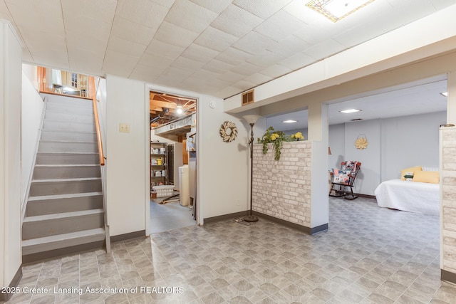 1220 Seymour St, Grand Ledge, MI 48837 - finished below grade area with stairs and baseboards