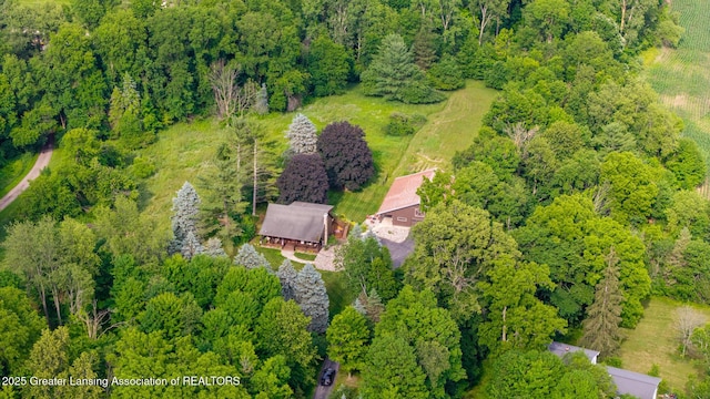 3536 N Royston Rd, Potterville, MI 48876 - aerial view of a heavily wooded area