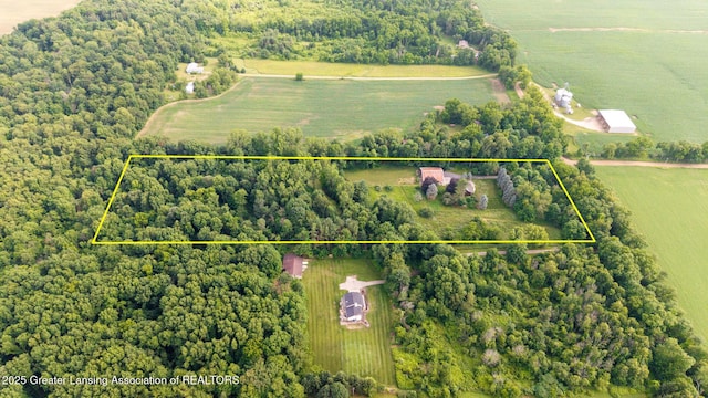 3536 N Royston Rd, Potterville, MI 48876 - view of rural area with property parcel outlined