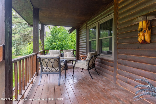 3536 N Royston Rd, Potterville, MI 48876 - wooden deck featuring outdoor lounge area
