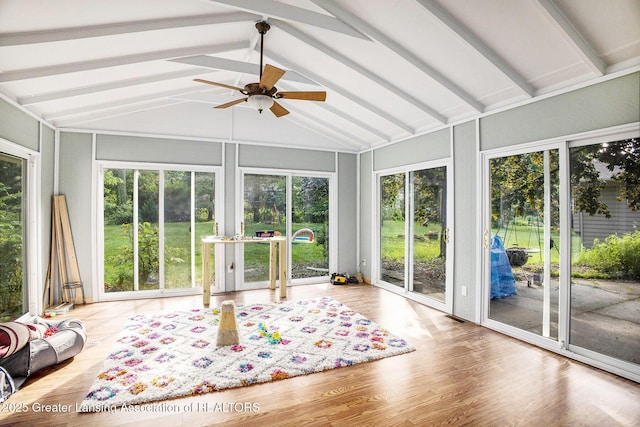 4326 Manitou Dr, Okemos, MI 48864 - unfurnished sunroom with plenty of natural light, wood finished floors, and a deck