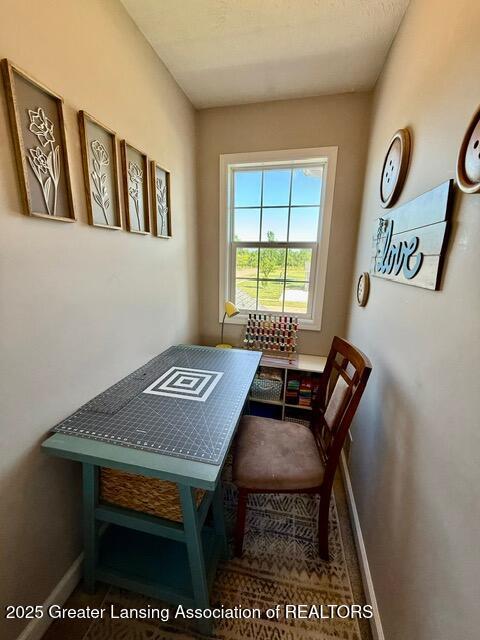 310 Brittany Ln, Mulliken, MI 48861 - home office with baseboards