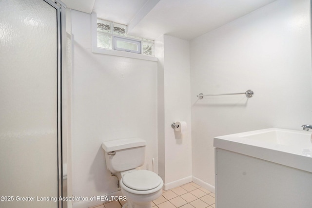 320 Mark St, Spring Lake, MI 49456 - full bath featuring vanity, tile patterned flooring, and a stall shower