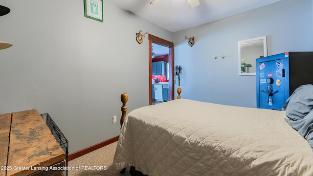 4461 Holt Rd, Holt, MI 48842 - carpeted bedroom featuring baseboards and ceiling fan