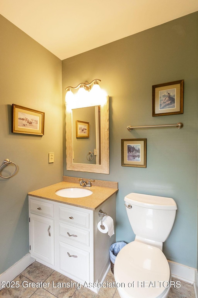 3536 Burkley Rd, Williamston, MI 48895 - half bath featuring vanity and tile patterned flooring