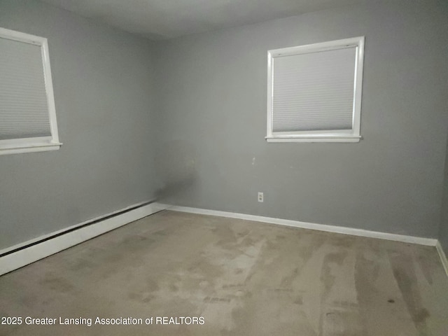 3612 Dell Rd, Holt, MI 48842 - unfurnished room with baseboard heating and carpet