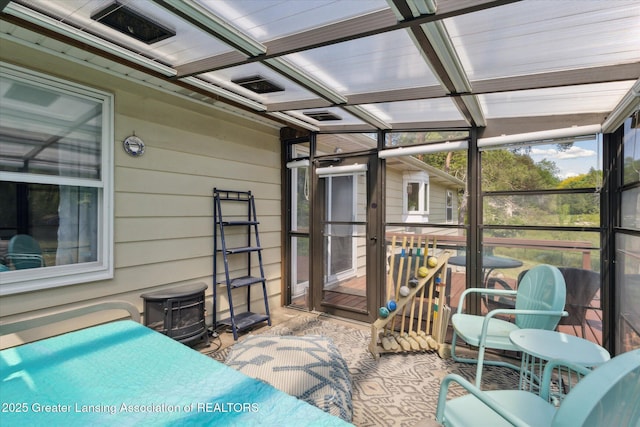 7050 E Eaton Hwy, Sunfield, MI 48890 - view of sunroom