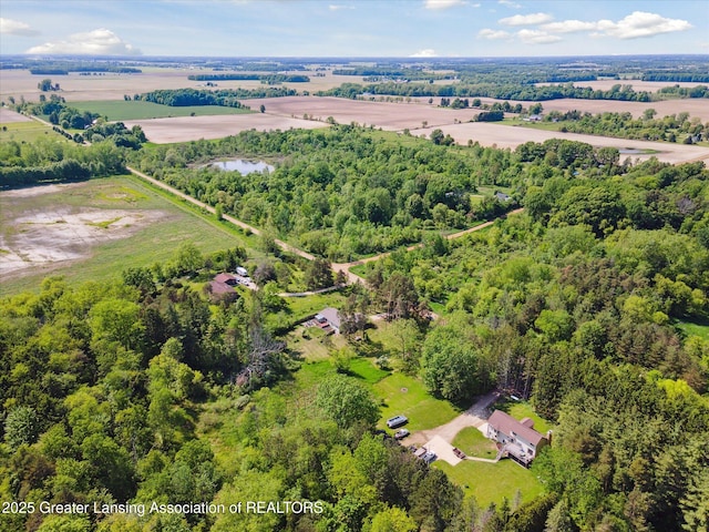 7050 E Eaton Hwy, Sunfield, MI 48890 - aerial view of property and surrounding area featuring rural landscape