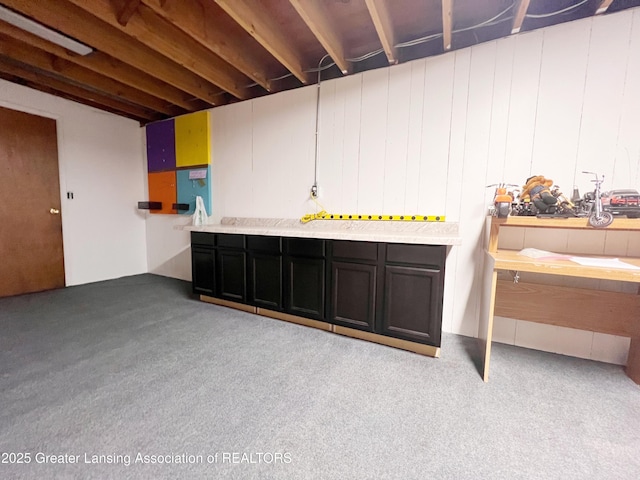 709 N Mead St, Saint Johns, MI 48879 - basement with carpet
