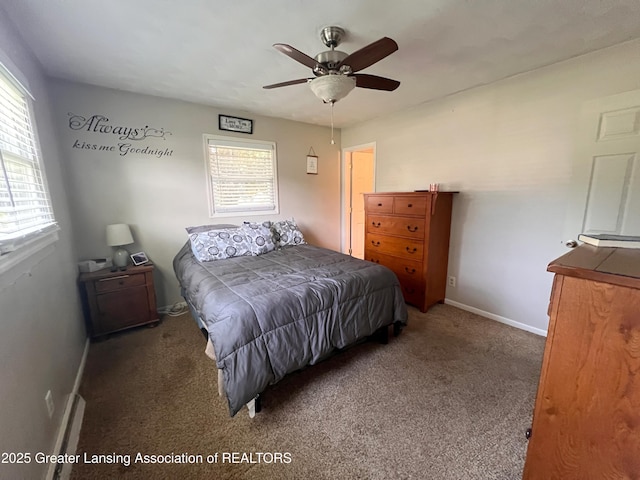 709 N Mead St, Saint Johns, MI 48879 - bedroom featuring carpet flooring and a ceiling fan